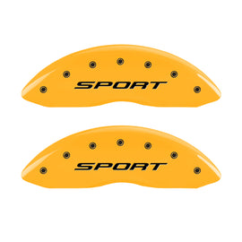 MGP 4 Caliper Covers Engraved front & Rear 2015/Sport Yellow finish black ch