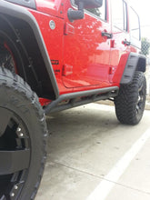 Load image into Gallery viewer, DV8 Offroad 07-18 Jeep Wrangler JK Steel Rock Guard/Sliders - Black (4 Door)