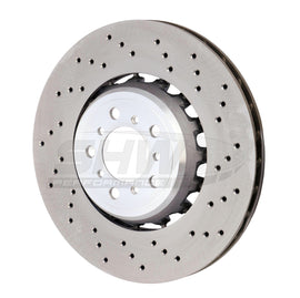 SHW 15-18 BMW M3 3.0L Right Front Cross-Drilled Lightweight Brake Rotor