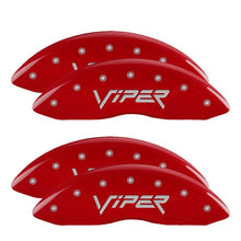 Cargar imagen en el visor de la galería, MGP 4 Caliper Covers Engraved Front &amp; Rear Gen 2/Viper Red finish silver ch