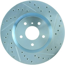 Laden Sie das Bild in den Galerie-Viewer, StopTech Select Sport Nissan Slotted and Drilled Left Front Rotor