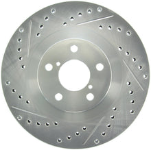 Laden Sie das Bild in den Galerie-Viewer, StopTech Select Sport 03-08 Subaru Forester Sport Slotted and Drilled Right Front Rotor