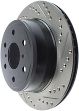 Charger l&#39;image dans la galerie, StopTech 07-10 GMC Sierra (w/ Rear Drum) / 07-09 GMC Yukon Rear Left Slotted &amp; Drilled Rotor