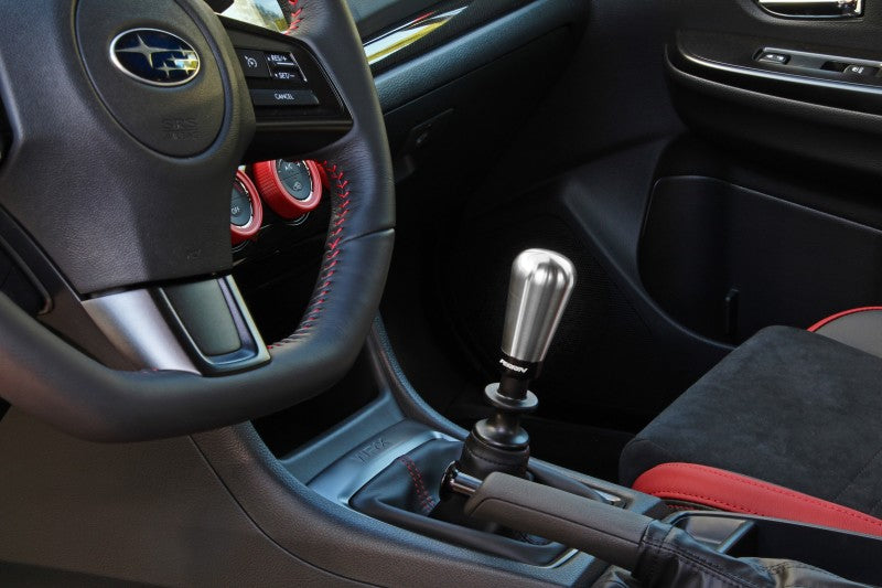 Perrin 15+ WRX w/ Rattle Fix Tapered 1.8in Brushed Stainless Steel Shift Knob - 2to4wheels