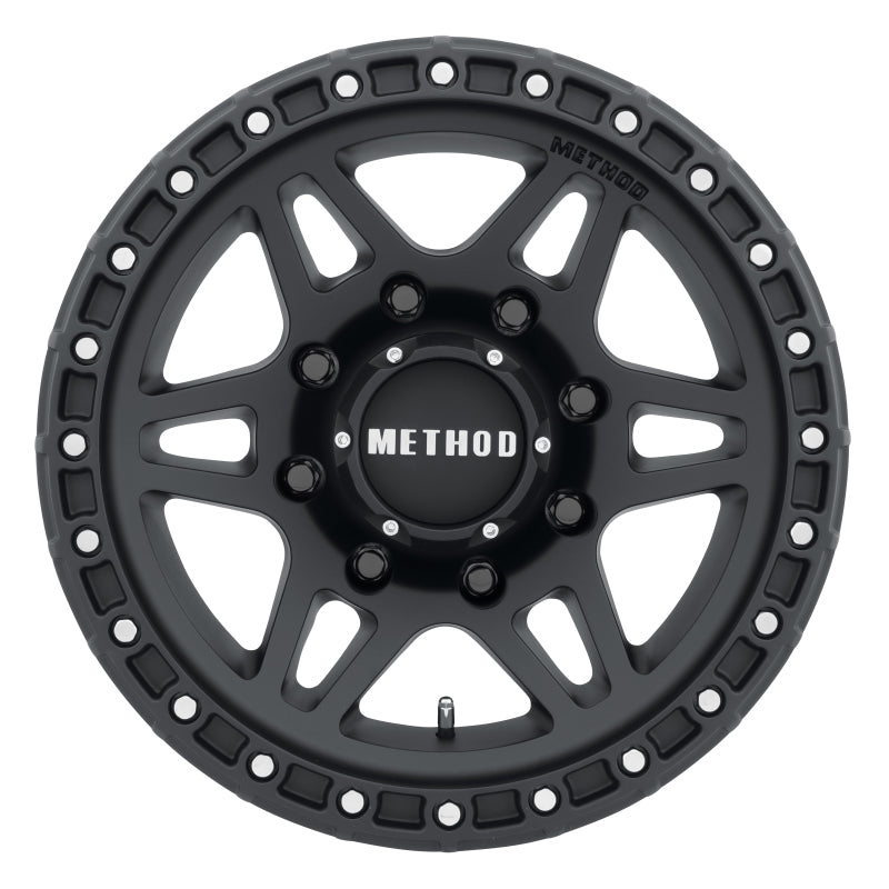 Method MR312 17x8.5 0mm Offset 8x180 130.81mm CB Matte Black Wheel