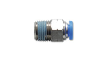 Carica l&#39;immagine nel visualizzatore di Gallery, Vibrant Male Straight Pneumatic Vacuum Fitting 1/4in NPT Thread for use with 3/8in 9.5mm OD tubing