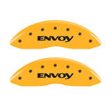 MGP 4 Caliper Covers Engraved Front & Rear Envoy Yellow Finish Black Char 2009 GMC Envoy