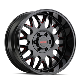Mayhem 8110 Tripwire 20x9 / 6x135 BP / 18mm Offset / 87.1mm Hub Black w/ Prism Red Wheel