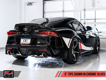 Carica l&#39;immagine nel visualizzatore di Gallery, AWE 2020 Toyota Supra A90 Resonated Touring Edition Exhaust - 5in Chrome Silver Tips