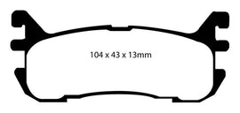 EBC 97-02 Ford Escort 2.0 Redstuff Rear Brake Pads - 2to4wheels