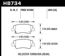 गैलरी व्यूवर में इमेज लोड करें, Hawk 13-16 Hyundai Veloster / 13-16 Hyundai Elantra Performance Ceramic Rear Brake Pads