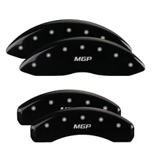 Charger l&#39;image dans la galerie, MGP Front set 2 Caliper Covers Engraved Front WRANGLER Black finish silver ch