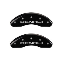 Laden Sie das Bild in den Galerie-Viewer, MGP 4 Caliper Covers Engraved Front &amp; Rear Denali Black finish silver ch