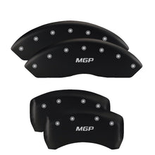 Carica l&#39;immagine nel visualizzatore di Gallery, MGP 4 Caliper Covers Engraved Front Shelby Engraved Rear Tiffany Snake Black finish silver ch