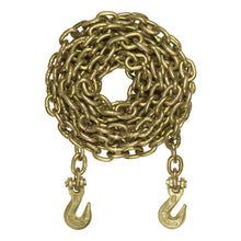 Load image into Gallery viewer, Curt 20ft Transport Binder Safety Chain w/2 Clevis Hooks (18800lbs Yellow Zinc)