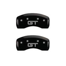 Charger l&#39;image dans la galerie, MGP 4 Caliper Covers Engraved Front Mustang Engraved Rear S197/GT Black finish silver ch