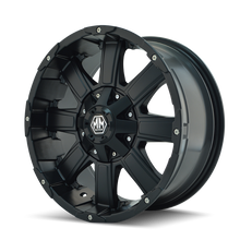 Cargar imagen en el visor de la galería, Mayhem 8030 Chaos 18x9 / 5x150 BP / 18mm Offset / 110mm Hub Matte Black Wheel