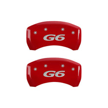 Charger l&#39;image dans la galerie, MGP 4 Caliper Covers Engraved Front Pontiac Engraved Rear G6 Red finish silver ch