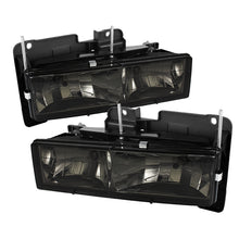Carica l&#39;immagine nel visualizzatore di Gallery, Xtune Chevy Suburban 88-98 Crystal Headlights Smoke HD-JH-CCK88-SM
