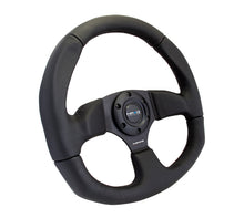 Laden Sie das Bild in den Galerie-Viewer, NRG Reinforced Steering Wheel (320mm Horizontal / 330mm Vertical) Leather w/Black Stitching