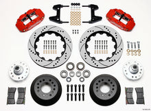 गैलरी व्यूवर में इमेज लोड करें, Wilwood Narrow Superlite 6R Front Hub Kit 14.00in Drill Red 74-80 Pinto/Mustang II Disc Spindle only