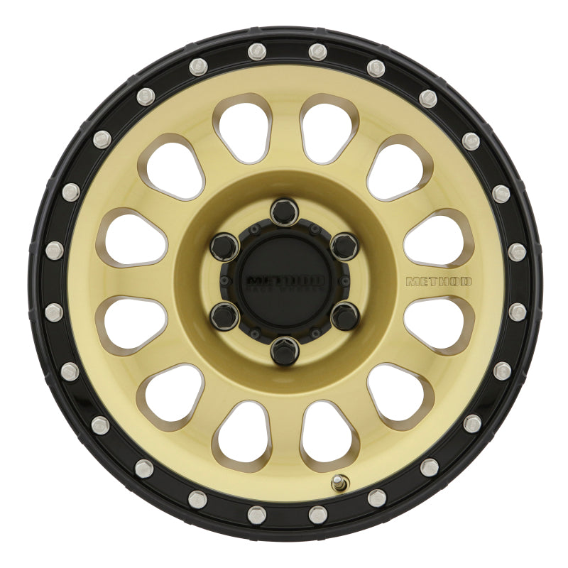 Method MR315 18x9 +18mm Offset 6x5.5 106.25mm CB Gold/Black Street Loc Wheel