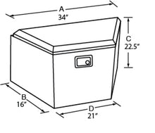 Laden Sie das Bild in den Galerie-Viewer, Lund Universal Aluminum Trailer Tongue Storage Box - Black