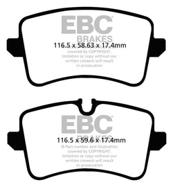 EBC 11 Audi A6 2.0 Turbo Redstuff Rear Brake Pads