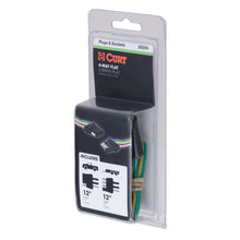 Load image into Gallery viewer, Curt 4-Way Flat Connector Plug &amp; Socket w/12in Wires Each (Packaged)