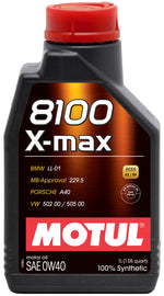 Motul 1L Synthetic Engine Oil 8100 0W40 X-MAX - Porsche A40 image 1