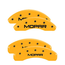 Charger l&#39;image dans la galerie, MGP 4 Caliper Covers Engraved Front &amp; Rear Mopar Yellow Finish Black Char 1999 Chrysler Prowler