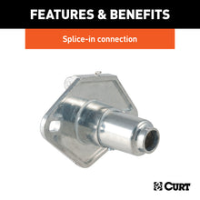 Load image into Gallery viewer, Curt 6-Way Round Connector Socket (Vehicle Side Diecast Metal)