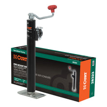 Carica l&#39;immagine nel visualizzatore di Gallery, Curt Pipe-Mount Swivel Jack w/Top Handle (2000lbs 15in Travel Packaged)