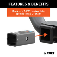 Carica l&#39;immagine nel visualizzatore di Gallery, Curt Reducer Sleeve (2-1/2in to 2in Shank)
