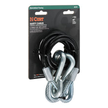 Load image into Gallery viewer, Curt 44-1/2in Safety Cables w/2 Snap Hooks (5000lbs Vinyl-Coated 2-Pack)