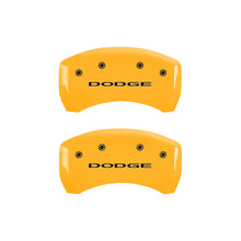 Charger l&#39;image dans la galerie, MGP 4 Caliper Covers Engraved Front &amp; Rear With out stripes/Dodge Yellow finish black ch