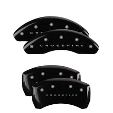 Cargar imagen en el visor de la galería, MGP 4 Caliper Covers Engraved F &amp; R Chrysler Wing Yellow Finish Black Char 2001 Chrysler PT Cruiser