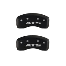 Charger l&#39;image dans la galerie, MGP 4 Caliper Covers Engraved Front Cadillac Engraved Rear ATS Red finish silver ch