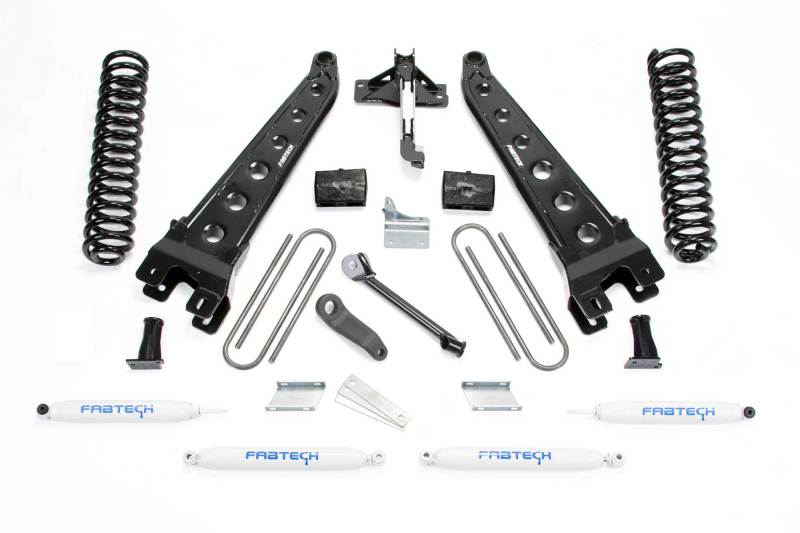 Fabtech 11-13 Ford F450/550 4WD 10 Lug 6in Radius Arm System w/Perf. Shocks