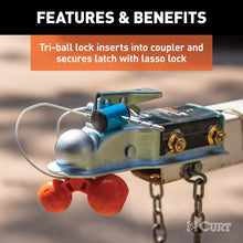 गैलरी व्यूवर में इमेज लोड करें, Curt Universal Tri-Ball Trailer Coupler Lock Fits 1-7/8in / 2in / 2-5/16in