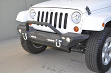 गैलरी व्यूवर में इमेज लोड करें, DV8 Offroad 07-18 Jeep Wrangler JK/JL FS-7 Mid Length Steel Front Bumper w/ LED Lights