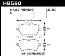 Load image into Gallery viewer, Hawk 05-06 JCW R53 Cooper S &amp; 07+ R56 Cooper S HP+ Street Front Brake Pads - 2to4wheels