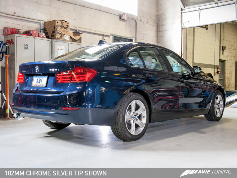 AWE Tuning BMW F30 320i Touring Edition Exhaust & Performance Mid Pipe - Chrome Silver Tip (102mm)