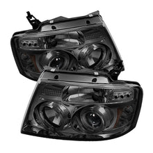 Carica l&#39;immagine nel visualizzatore di Gallery, Spyder Ford F150 04-08 Projector Headlights Version 2 LED Halo LED Smke PRO-YD-FF15004-HL-G2-SM