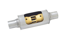 Carica l&#39;immagine nel visualizzatore di Gallery, Gibson MWA Superflow Center/Center Round Muffler - 5x10in/3in Inlet/3in Outlet - Stainless