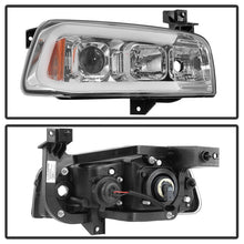 Laden Sie das Bild in den Galerie-Viewer, Spyder Dodge Charger 06-10 Projector Headlights - LED Light Bar - Chrome PRO-YD-DCH05V2-LB-C