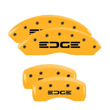 गैलरी व्यूवर में इमेज लोड करें, MGP 4 Caliper Covers Engraved Front &amp; Rear Edge Yellow Finish Black Char 2008 Ford Edge