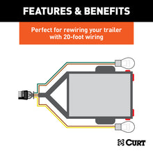 Load image into Gallery viewer, Curt 4-Way Flat Connector Plug w/20ft Wires (Trailer Side Packaged)