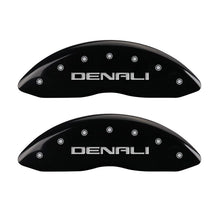 Cargar imagen en el visor de la galería, MGP 4 Caliper Covers Engraved Front &amp; Rear Denali Black finish silver ch