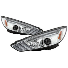 Cargar imagen en el visor de la galería, Spyder 15-18 Ford Focus Projector Headlights - Seq Turn Light Bar - Chrome PRO-YD-FF15-LBSEQ-C